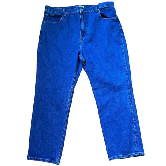 Abercrombie & Fitch Ultra High Rise Ankle Straight Blue Jeans 34/18 - Picture 5 of 9